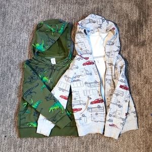 Carters 5t Zip Up Hoodies